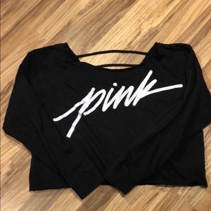 Ladder back pink Victoria secret cropped pullover